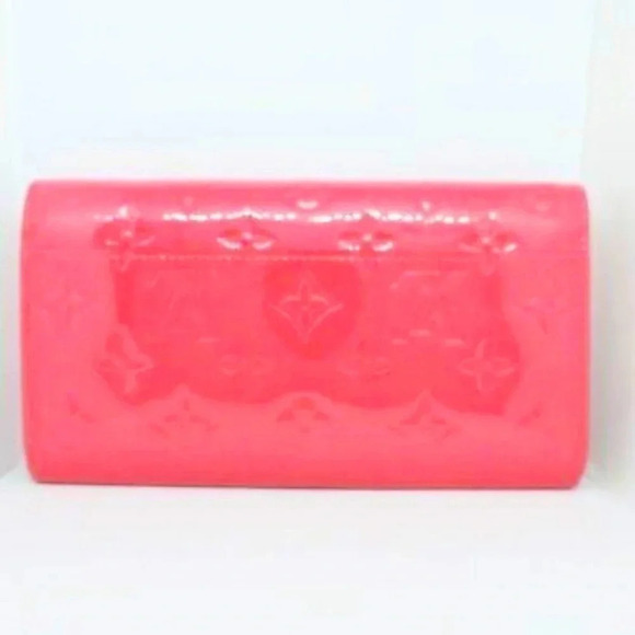 Louis Vuitton Sara Wallet, Portefeuille M90313 Hot pink Monogram Vernis Ts2136 - Picture 3 of 9